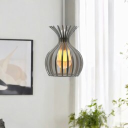Rackhams Industrial Cage Light Shade Ceiling Pendant Black - thumbnail 6