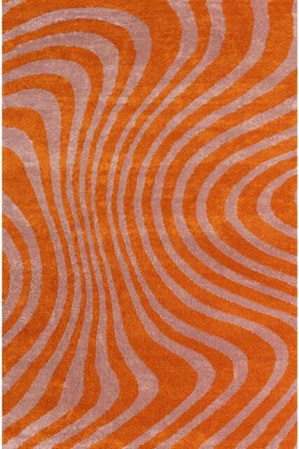 Rackhams Joli Striped Orange & Pink Rug - 200X290 cm - image 1