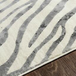 Rackhams City-Animal Print Grey Beige Yellow Boho Zebra Pattern Rug - 80 x 220 cm - thumbnail 4
