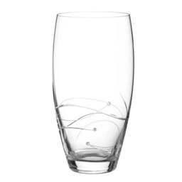 Rackhams Spiral Crystal Vase Adorned with Swarovski® Crystals - 26cm - Made From Premium Lead Free Crystal Glass