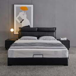 Rackhams Luca King Size Superking Size Bed, Leather - Real Leather ( Contact Surface ) - 182cm Superking Size - NO Storage - thumbnail 2