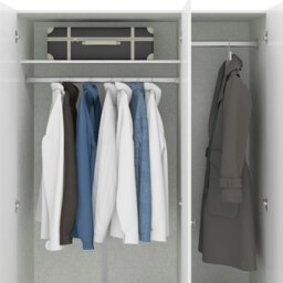 Rackhams Denver 3 Door Triple Wardrobe - Grey Gloss - thumbnail 5