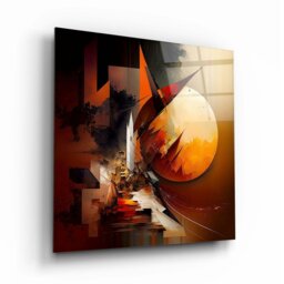 Rackhams Abstract Glass Wall Art 4 - 50x50cm - Tempered Glass (4 mm) - thumbnail 1