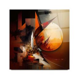 Rackhams Abstract Glass Wall Art 4 - 50x50cm - Tempered Glass (4 mm) - thumbnail 3