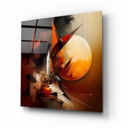 Rackhams Abstract Glass Wall Art 4 - 50x50cm - Tempered Glass (4 mm) - thumbnail 2