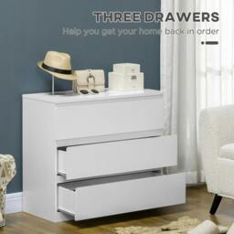 Rackhams Chest of Three Drawers - White - thumbnail 5