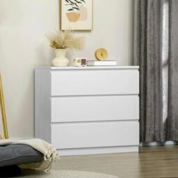 Rackhams Chest of Three Drawers - White - thumbnail 2