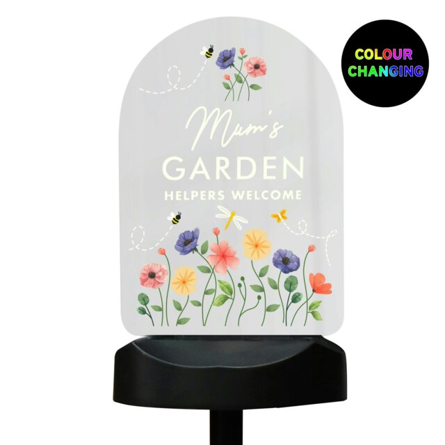 Rackhams Personalised Flower Garden Outdoor Solar Light - image 1
