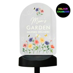 Rackhams Personalised Flower Garden Outdoor Solar Light - thumbnail 1
