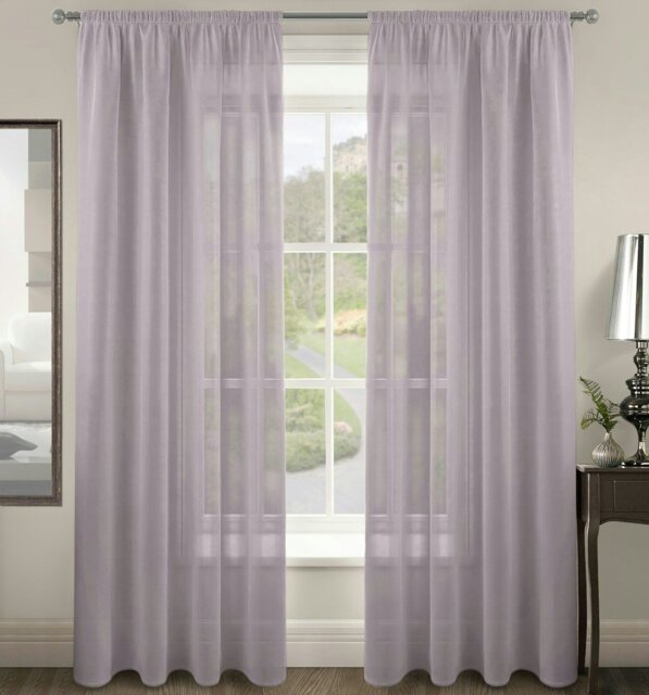 Rackhams Riva Slot Top Voile Panel - 150cm x 137cm - Mauve - image 1