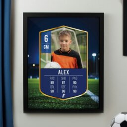 Rackhams Personalised Photo Upload Football Card Black Poster Frame - thumbnail 4