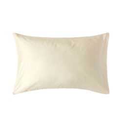 Rackhams Organic 400 TC Egyptian Cotton Sateen Housewife Pillowcase, Standard Size - Cream - thumbnail 2