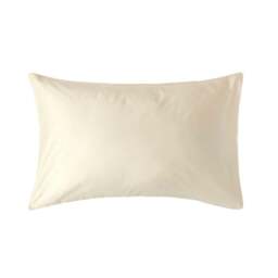 Rackhams Organic 400 TC Egyptian Cotton Sateen Housewife Pillowcase, Standard Size - Cream