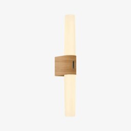 Rackhams Helva Double Basic - Wall light - Wood Foil - Brown - Plastic - 1 - thumbnail 2