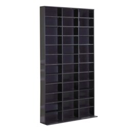 Rackhams CD DVD Media Storage Shelves Display Shelf Racks Wooden Frame - White - thumbnail 3