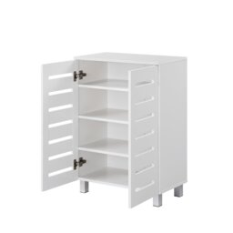 Rackhams Euston Modern 2 Door Shoe Storage Cabinet - Dark Grey - thumbnail 5