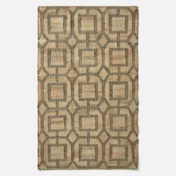 Rackhams Tiran Brown Geometric Handwoven Jute Rug - 160 x 230 cm - thumbnail 2