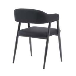 Rackhams Dining Chairs Set of 2, Wrap Around Armchair, Vintage Design in Tan, Grey, or Black for Sophisticated Spaces (Black) - Brown - Metal Steel frame - 47.5cm(d)76cm(h)52cm(w) - thumbnail 6