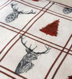 Rackhams Stag Teddy Red Duvet Cover Set - King - thumbnail 2