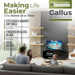 "Rackhams Gallus Gloss Black with 2-Black Drawers and 3-Shelf 32""-55"" LED/LCD/Plasma Cabinet TV Stand" - thumbnail 5