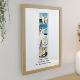 Rackhams Personalised Photo Upload Strip Oak Poster Frame - thumbnail 2