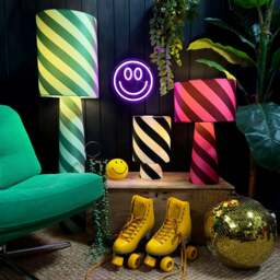 Rackhams Portable Helter Skelter Velvet lamps in Apple Sours - Midi - 52cm Height - Rechargeable LED Bulb - thumbnail 4