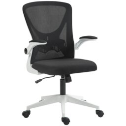 Rackhams Mesh Office Chair Computer Chair with Swivel Wheels for Home Office - Black - thumbnail 3