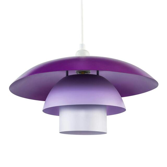 Rackhams Modern Designer Purple and Lilac Lavender Metal Pendant Lighting Shade - image 1