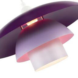 Rackhams Modern Designer Purple and Lilac Lavender Metal Pendant Lighting Shade - thumbnail 3