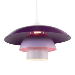 Rackhams Modern Designer Purple and Lilac Lavender Metal Pendant Lighting Shade - thumbnail 2