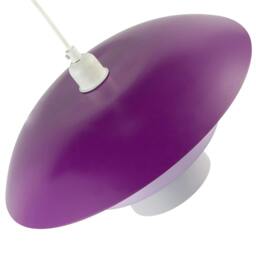 Rackhams Modern Designer Purple and Lilac Lavender Metal Pendant Lighting Shade - thumbnail 4