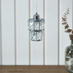 Rackhams Darla Small Chrome Ceiling Light Pendant - thumbnail 2