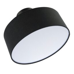 Rackhams Contemporary Black Linen Fabric Semi Flush Ceiling Light Fixture - thumbnail 4
