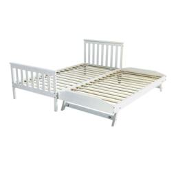 Rackhams Jinsen Single Bed Frame with Trundle / Guest Bed, White - Single - thumbnail 6