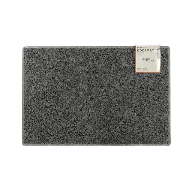 Rackhams Plain Medium Doormat in Grey - Grey - Medium - image 1