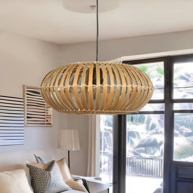 Rackhams Boho Scandi Ceiling Light Pendant Shade Natural Brown - image 1