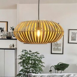 Rackhams Boho Scandi Ceiling Light Pendant Shade Natural Brown - thumbnail 2