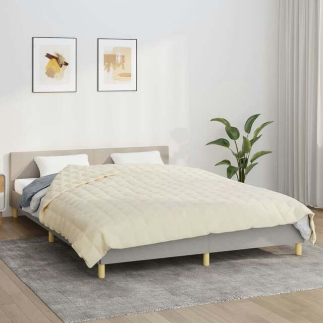 Rackhams Weighted Blanket Light Cream 220x235 cm King 11 kg Fabric