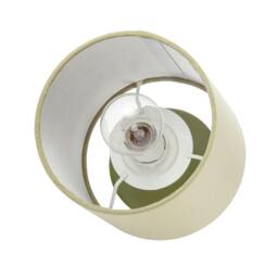 Rackhams Modern Dusty Olive Green Table Lamp with Cotton Fabric Drum Shade - thumbnail 5