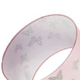 Rackhams Modern Feminine Soft Pink Lamp Shade with Silver Glitter Butterflies - thumbnail 6
