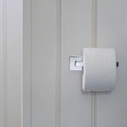 Rackhams Polished Stainless Steel Toilet Roll Holder Self Adhesive Bathroom Wall Mounted - thumbnail 3