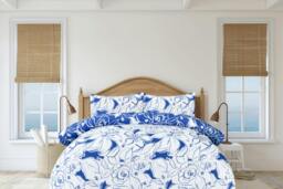 Rackhams Luxury Super Soft Reversible Hawaiian Tropic Duvet Cover with Pillowcase - King (220cm x 230cm) - thumbnail 2