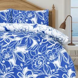 Rackhams Luxury Super Soft Reversible Hawaiian Tropic Duvet Cover with Pillowcase - King (220cm x 230cm) - thumbnail 4