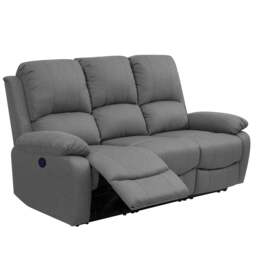 Rackhams Linen Electric Reclining Sofa Set - Dark Grey - Chair only - thumbnail 4