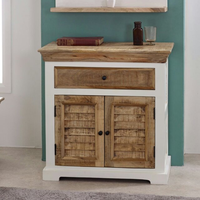 Rackhams Milano Solid Mango Wood Small Sideboard White - Whitish - Wood - 1 - image 1