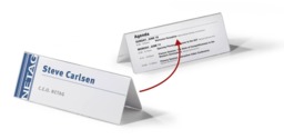 Rackhams Clear Acrylic Table Place Name Holders and Inserts - 10 Pack - 105x297mm - thumbnail 2