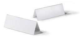 Rackhams Clear Acrylic Table Place Name Holders and Inserts - 10 Pack - 105x297mm - thumbnail 1