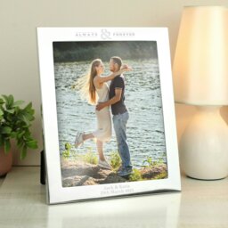 Rackhams Personalised Always & Forever 10x8 Silver Photo Frame - thumbnail 4
