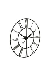 Rackhams 60cm Dia Vintage Cut-Out Roman Numeral  Metal Wall Clock - Dark Grey - thumbnail 6
