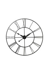 Rackhams 60cm Dia Vintage Cut-Out Roman Numeral  Metal Wall Clock - Dark Grey - thumbnail 5